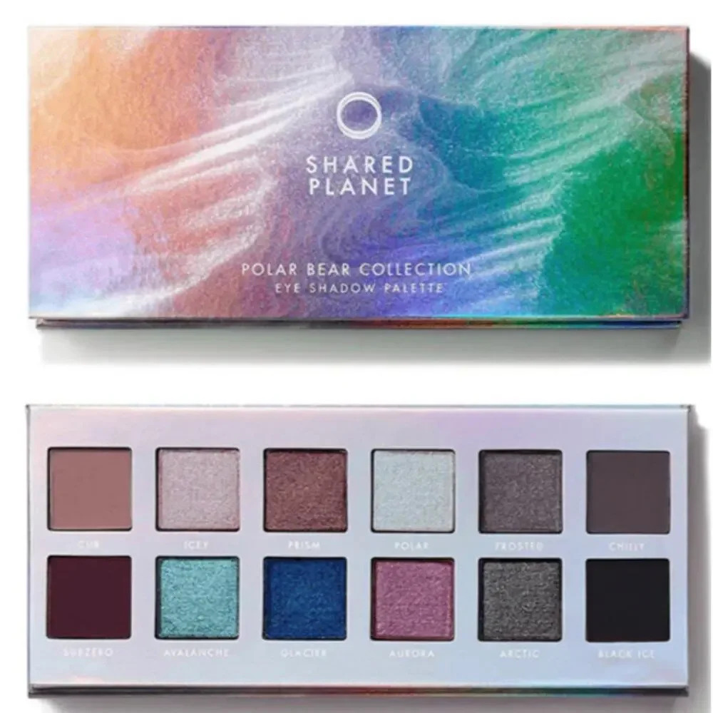 NWOT Shared Planet Eyeshadow Palette Polar‎ Bear Collection Shimmer Glam